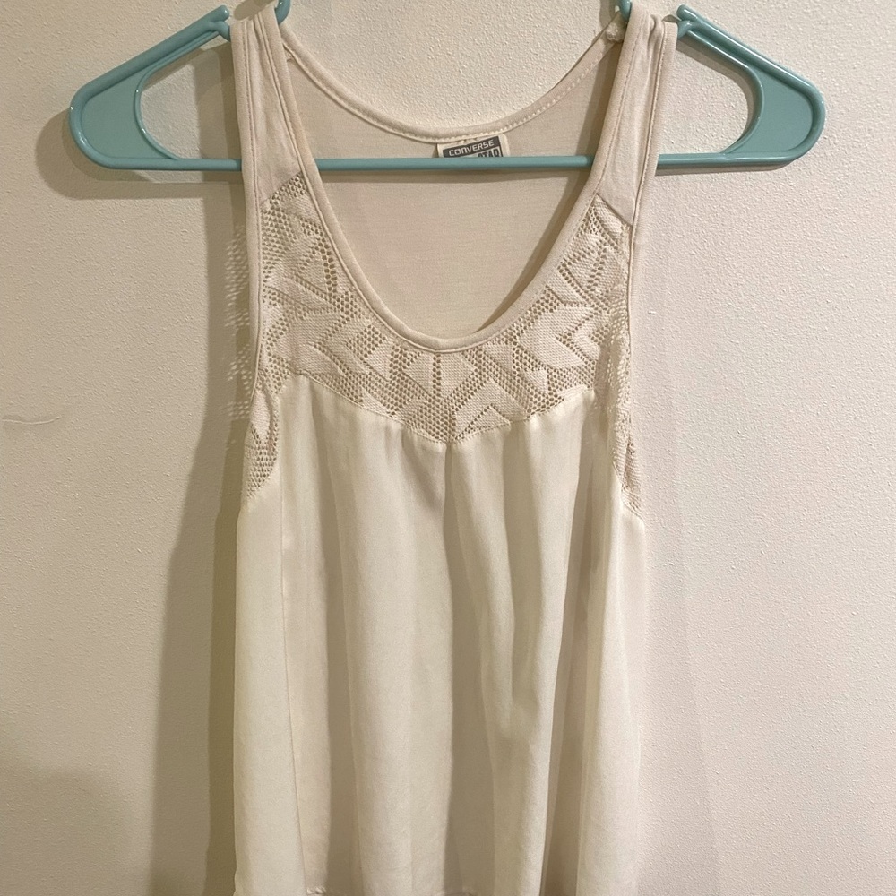 Converse white tank top. Size medium.